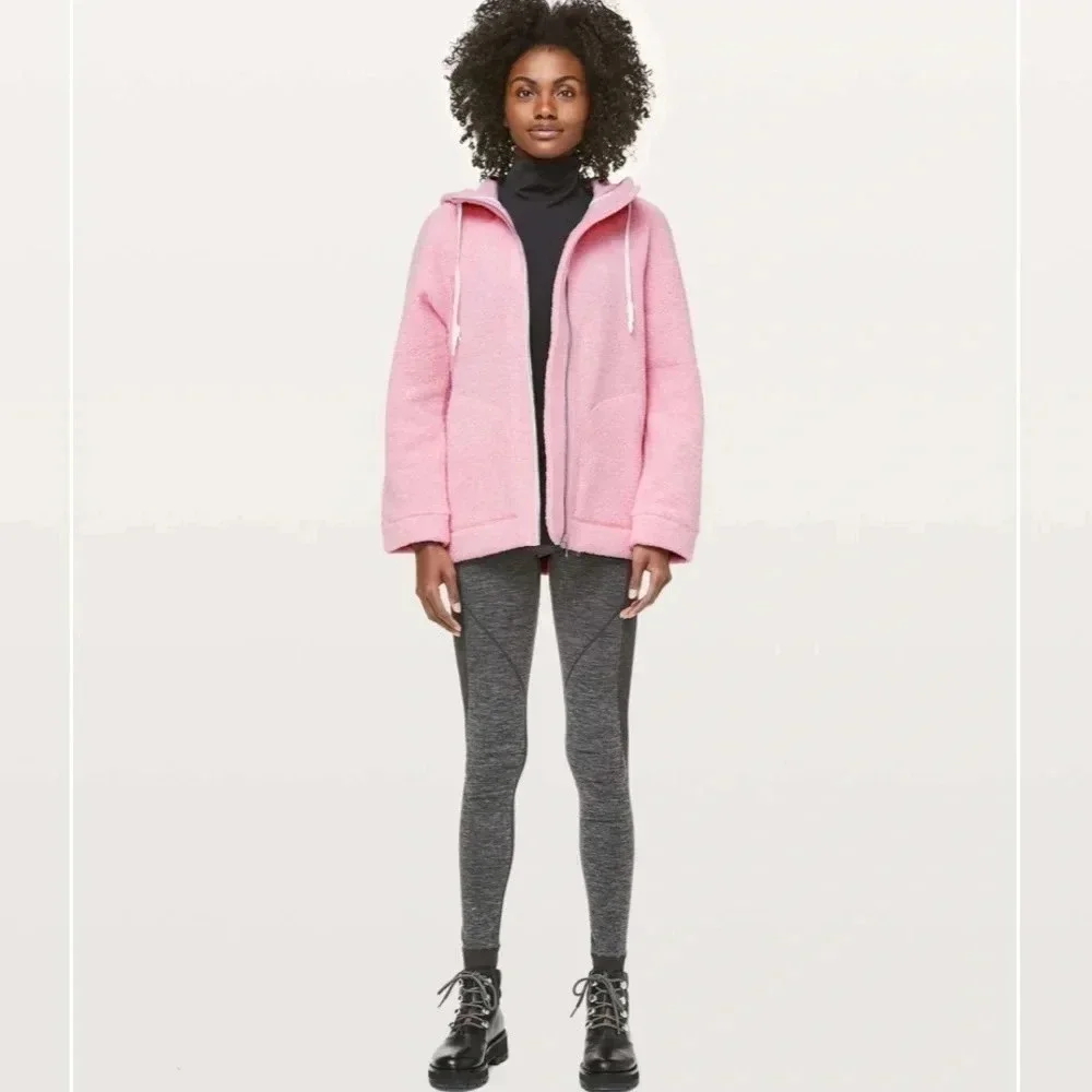 Lululemon So Sherpa Hooded Jacket Size 10 - Picture 4 of 14